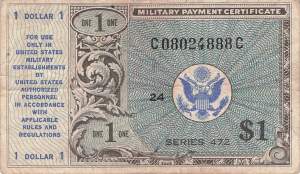 USA MPC Series 472 p.M19 1 Dollar  1948 F